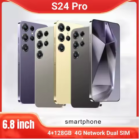 S24 Pro,Smartphone Android,6.8 inch,4GB RAM+128GB ROM,5000mAh,13+24MP,Mobile phone,Google Play,Dual
