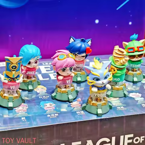 New Miniso Official League Of Legends Lol Keycap Blind Box Collectible Figurine Desktop Ornament Per