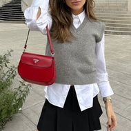 PRADA Cleo 紅色肩背包 開運氣質紅凹造型必備