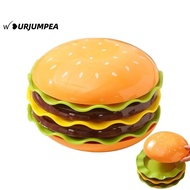 URJUMPEA Stackable Hamburger Plate Set, Burger-Shaped 5/7 Layers Mini Dinner Plate, Creative Multi-f
