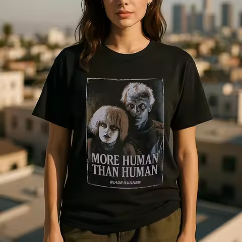 Blade Runner T-shirt | Roy Batty & Pris graphic tee a sci-fi fan gift. Unisex pure cotton streetwear