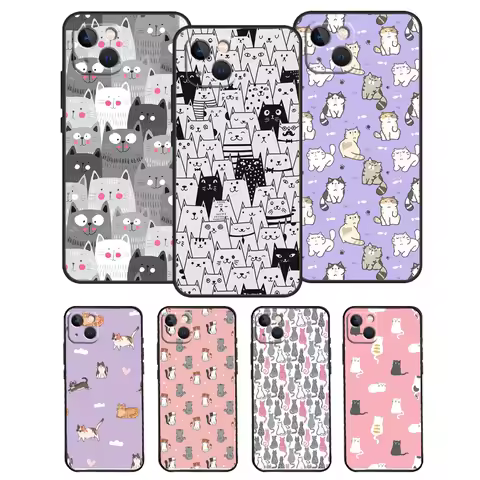 Funny Cat Collage For Huawei Nova 12s 12i 11i 8i Y73 Y72 Y61 Y91 Y90 Y70 Y60 9 10 SE P30 P40 Lite P6