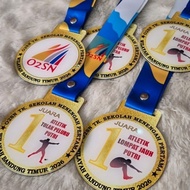 YG 3mm Acrylic Medal UV Printing Full Color Dim.7cm, Graduation Medal - Class Performance - running 