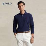 Polo Ralph Lauren เสื้อโปโลผู้ชาย Polo-Custom Slim Fit Mesh Polo Shirt รุ่น MNPOKNI16820363 สีฟ้า
