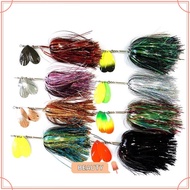 TOPBEAUTYMY Fishing Spinner Bait, 45g Bright silk Bucktail Spinner Bait, Musky Bucktail metal sequin