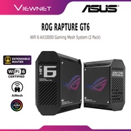ASUS ROG RAPTURE GT6 (2-PACK) AX10000 TRI-BAND WIFI 6 GAMING MESH SYSTEM WITH AURA RGB AND SUPPORT 1