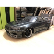 READY STOCK USED Pandora Nissan Skyline R34 Bodyshell 1/10 257mm wheelbase 195mm width