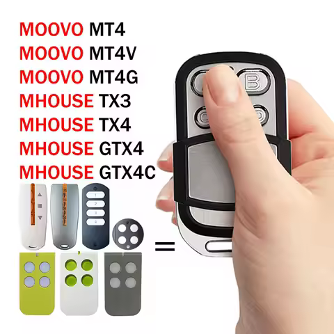 For MOOVO MT4 MT4V MT4G MHOUSE GTX4 GTX4C TX4 TX3 Remote Control Garage Door Opener Electric Gate Co