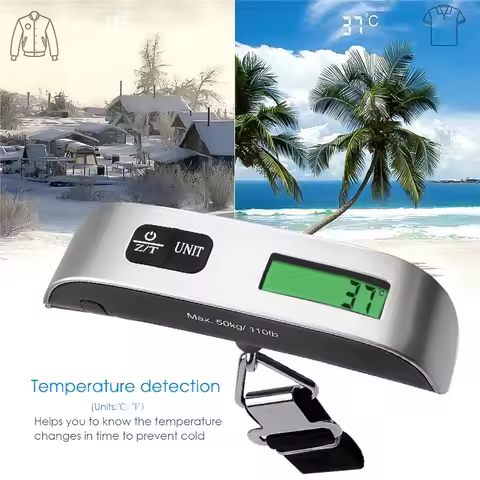 50kg 10g Digital Scale Electronic Balance Kitchen Luggage Hanging Scale Weight Suitcase Travel Scale