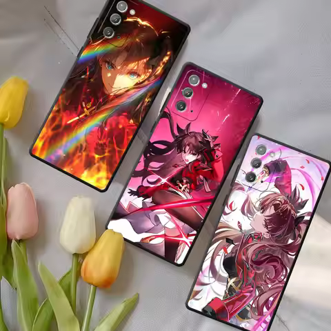 Phone Case for Samsung Galaxy Note 20 Ultra 5G 10 Plus 9 Black TPU Cover Tohsaka Rin M12 J6 Plus J7 