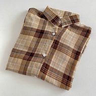 💥[A336] Áo KHOÁC sơ mi nữ TƠ MỎNG kẻ CARO vải đẹp phom rộng thời trang Quảng Châu năng động - L2M