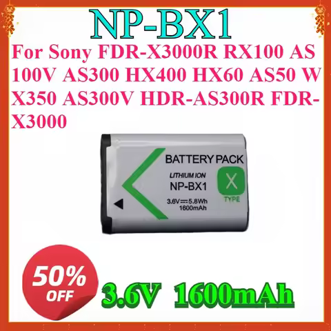 For SONY NP-BX1 np bx1 np-bx1 Battery For Sony FDR-X3000R RX100 AS100V AS300 HX400 HX60 AS50 WX350 A