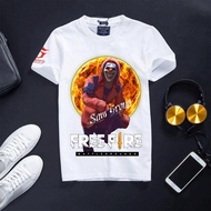 [FREE FIRE] Áo thun nam in hình Free Fire cotton màu ghi trắng giá rẻ Đạo Chích