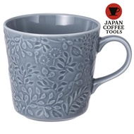 NARUMI Mug Anna Emilia 350cc Midsummer Meadow Blue Floral Cute Relief Large Size Microwave Oven Dish