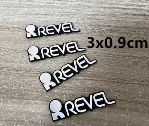 10X 3D metal REVEL Aluminum Car steering wheel emblem sticker audio Speaker car stickers car styling