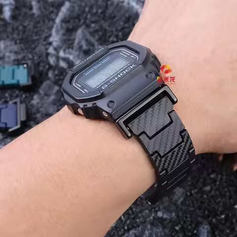 Modified Carbon Fiber Texture Resin Strap for G-SHOCK Casio DW-5600 DW5600 GW-B5600 GW-M5610 GA900 7