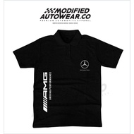 POLO shirt mercedes benz AMG driving performance modifed autowear collar shirt mercy mercedes benz A