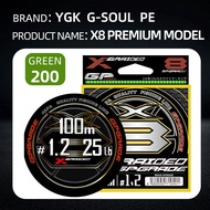 YGK G Soul PE X8 Braided Fishing Line Multifilament 16/17 Strands Super Strong Upgrade Braid Line Ma