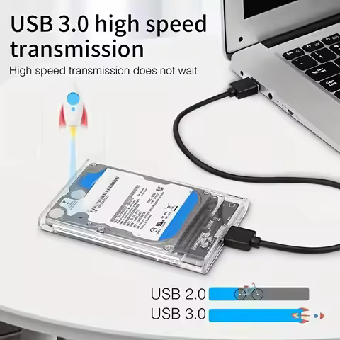USB 3.0/Type C HDD Enclosure 2.5 inch SATA SSD External Hard Drive Case with 5Gbps Transfer Speed Cl
