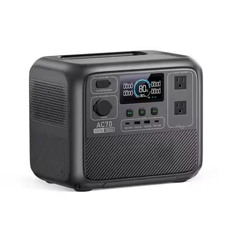 Portable Power Station, 768Wh Solar Generator w/ 2 1000W AC Outlets (Power Lifting 2000W), 100W Type