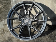 New Sport Rim Flow Forming Wheels 17x7.5J 5x100 ET35 Dark Hyper Black - Ready Stock