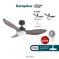 EuropAce CoolAce 46" 3 blades Ceiling Fan | ECF46R | High-Quality BLDC Motor with Adjustable Speeds 