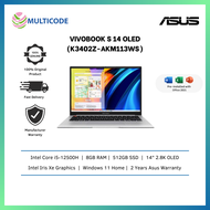 Asus Laptop VivoBook S 14 OLED K3402Z-AKM113WS 14'' 2.8K Neutral Grey ( I5-12500H, 8GB, 512GB SSD, Intel, W11, HS )