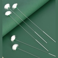 Combo of 5 genuine stainless steel duck feather ear picks. Small Type