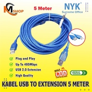 USB to USB Extension Cable 5M Cable Extension 5 Meters