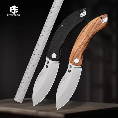 Petrified Fish PFB06 Assisted Folding Knife g10 Handle 14C28N Steel Flat Pocket Knife on Bearing Lig