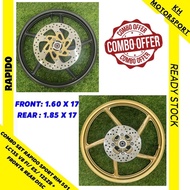 COMBO SET RAPIDO Sport Rim 501 LC135 V8 FI/ ES/ 125ZR + Front & Rear Disc