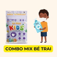 Combo 100 Cái Khẩu trang cho bé 6d An Tâm 3-8 tuổi mask ôm khít mặt không kích ứng nhiều hoạ tiết gi