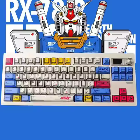 Gundam Manga Factory Height Pbt Heat Sublimation Keycap Anime Periphery Classic Mixed Light Comic Me