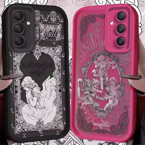 Punk Cupid Angel For Samsung Galaxy Case S24 S23 S22 S21 Ultra Plus Fe A55 A54 A53 A52 A35 A25 A15 A