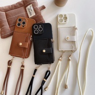 Crossbody Lanyard Card Holder Case For Realme Note 60 4G 50 Q5i Q5X Q3 Pro Carnival Q3s Q2i 5G 4G Wa