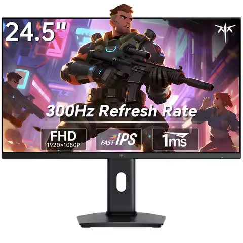 KTC 24.5 Inch 300Hz Gaming Monitor, FHD 1080P 240Hz Fast IPS Monitor HDR, FreeSync, DisplayPort x1 H