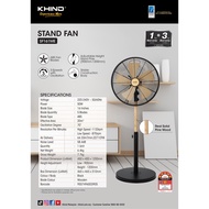 Khind 16" 5Blade ABS Fan blades Stand Fan SF161ME Solid wood (Sales)