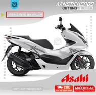 Stiker Cutting Variasi Lis Bodi PCX 160 New 2021-2023 - Warna Hitam/Putih/Merah