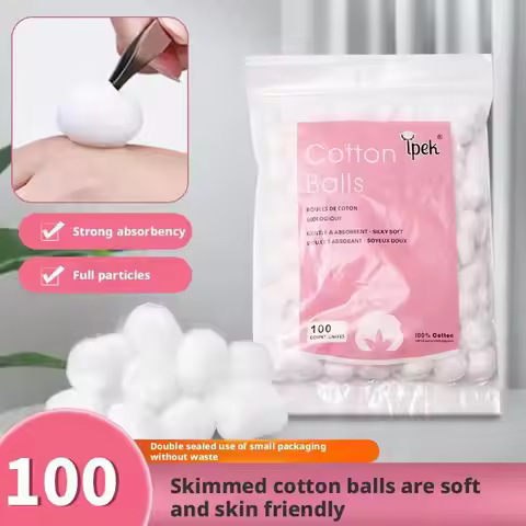 50/100/200pcs Cotton Ball 100% Pure Cotton Ball Nail Polish Remover Cleaning Tool Makeup Cotton Nail