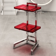 Influencer Stroller Acrylic Beauty Salon Perm Dye Bar Cart Hair Salon Tool Cabinet Anti-Dye Cream Ba