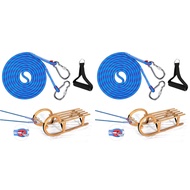 【Life and Movement】2X Sledge Rope with Carabiner Thick Sledge Rope Diameter 10 Mm 4 M Sledge Lead wi