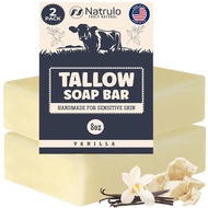 BeefTallowSoapBar–AllGrassFedTallowSoapวานิลลา–MoisturizingFace&BodyWashGreatfors,Kids,MadeinUSA WP8