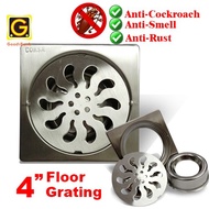 4" BATHROOM KITCHEN S/STEEL FLOOR GRATING FLOOR TRAP
