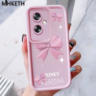 MHKEID Case For OPPO A79 5G A2 5G Pink Bowknot Phone