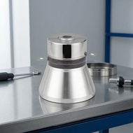 Acoustic Transducer with Mounting Tabs Sweeping Acoustic Cleaner Transducer Metal High Conversion Ef