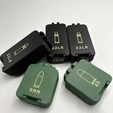 3D Printed .22LR Ammo Storage Box Mini Bullet Organizer Case Classified Design Portable Pocket Size 