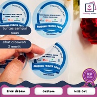 Opikapip 9-15 Vinyl Packaging Label Sticker Frozen Food Waterproof Food Sticker Free Logo Design