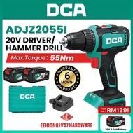 DCA ADJZ2055i 20V Cordless Brushless Driver Hammer Drill Mesin Drill Impact Drill Dong Cheng Cordles