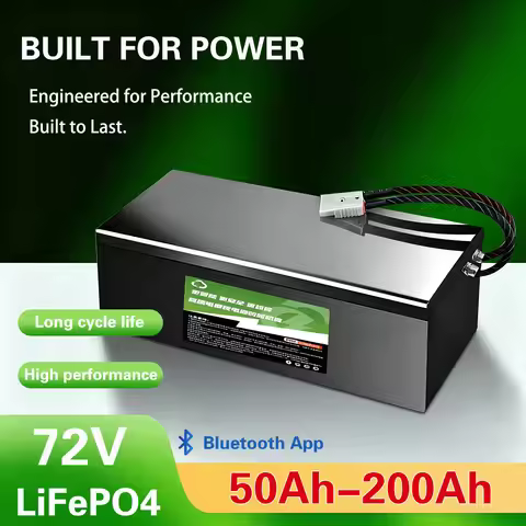 72V Lifepo4 50Ah 60Ah 70Ah 80Ah 100Ah 150Ah 180Ah 200Ah Lithium Battery for Scooter Motorcycle Tricy