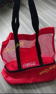 清貨$50  Coca cola 可口可樂 紅色保冷購物袋 環保袋 保温袋
